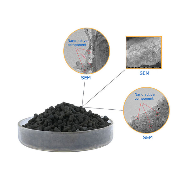 Granular, columnar, conventional grain size for Ozone catalyst AOD-KC(Activated carbon fiber)