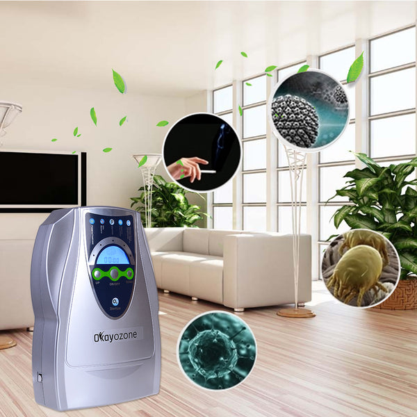 OkayOzone AM-500 Household Water and Air Ozone Generator Purifier for Fruits and Vegetables Decomposition of Pesticides