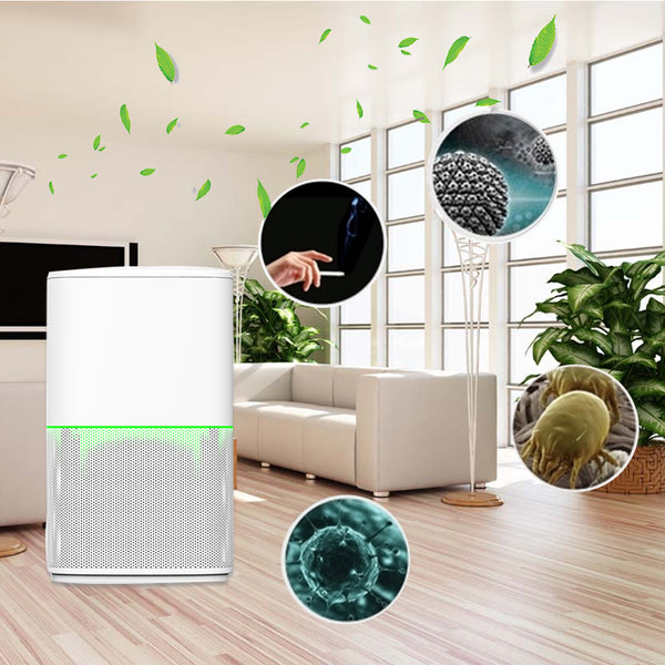 Porable Mini Air Purifier for Home - Whisper Quiet, 7-in-1 True HEPA-120 Filter - Removes Dust, Smoke, Odors, and More
